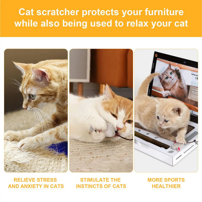 Laptop-Style Cat Scratcher – 3-in-1 Interactive Cat Toy & Furniture Protector
