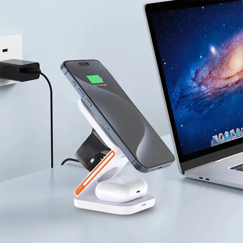MagSafe-Compatible Foldable Charging Station (3-in-1)