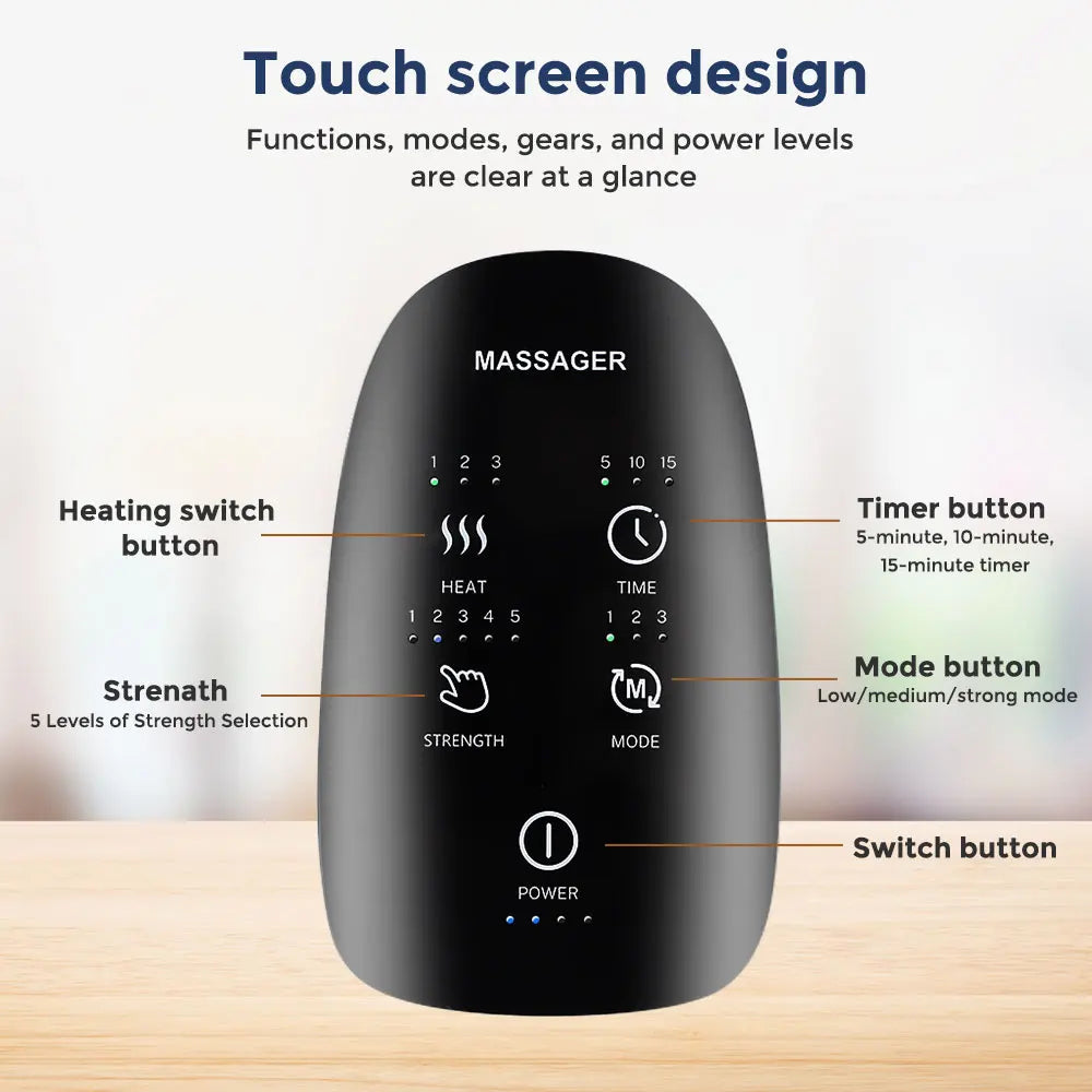 Wireless Electric Hand Massager with Heat & Compression