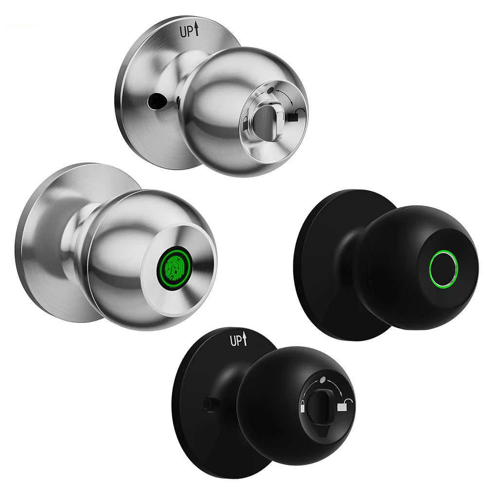Smart Door Knob Keyless Entry Lock – Biometric & App Control