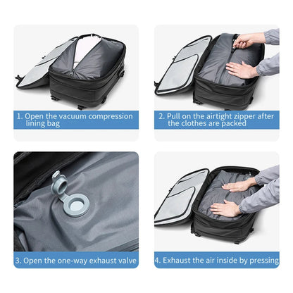 Vacuum Compression Travel Backpack – 60L Expandable Carry-On