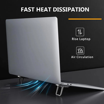 Foldable Laptop Stand – Ultra-Slim Zinc Alloy Portable Stand