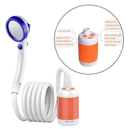 Portable Camping Shower Set with Rechargeable Battery