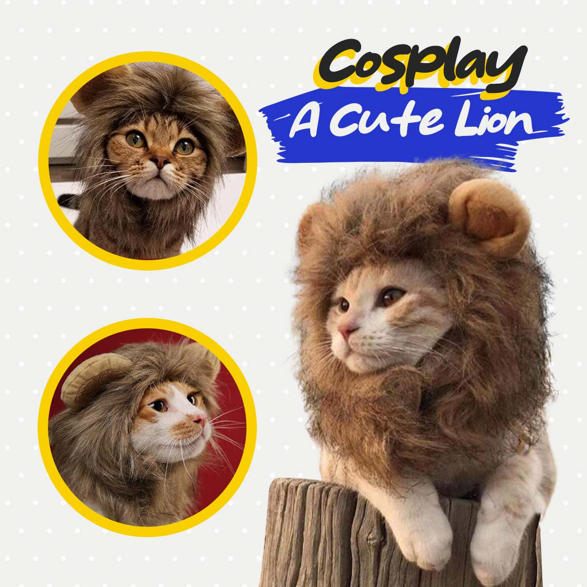 Cat Lion Mane – Costume for Cats & Small Dogs
