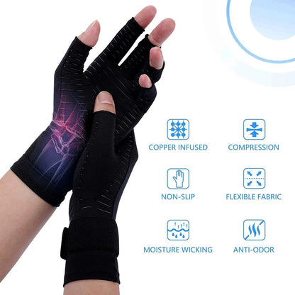 Copper Arthritis Compression Gloves – Pain Relief for Hands & Carpal Tunnel