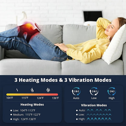 Cordless Knee Massager with Heat & Red Light Therapy