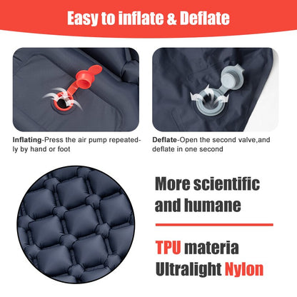 Camping Inflatable Mattress with Built-In Foot Pump