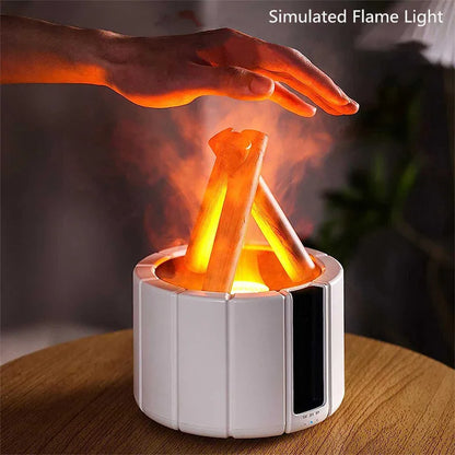 Bonfire Shaped Diffuser – LED Flame Essential Oil Humidifier