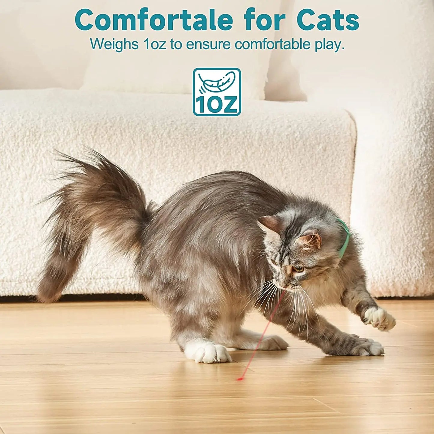 Hands-Free LASER Cat Toy Collar – Automatic Hunting Light