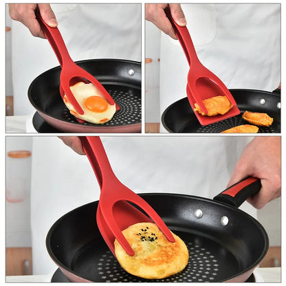 2-in-1 Spatula & Tongs – Multi-Purpose Kitchen Utensil