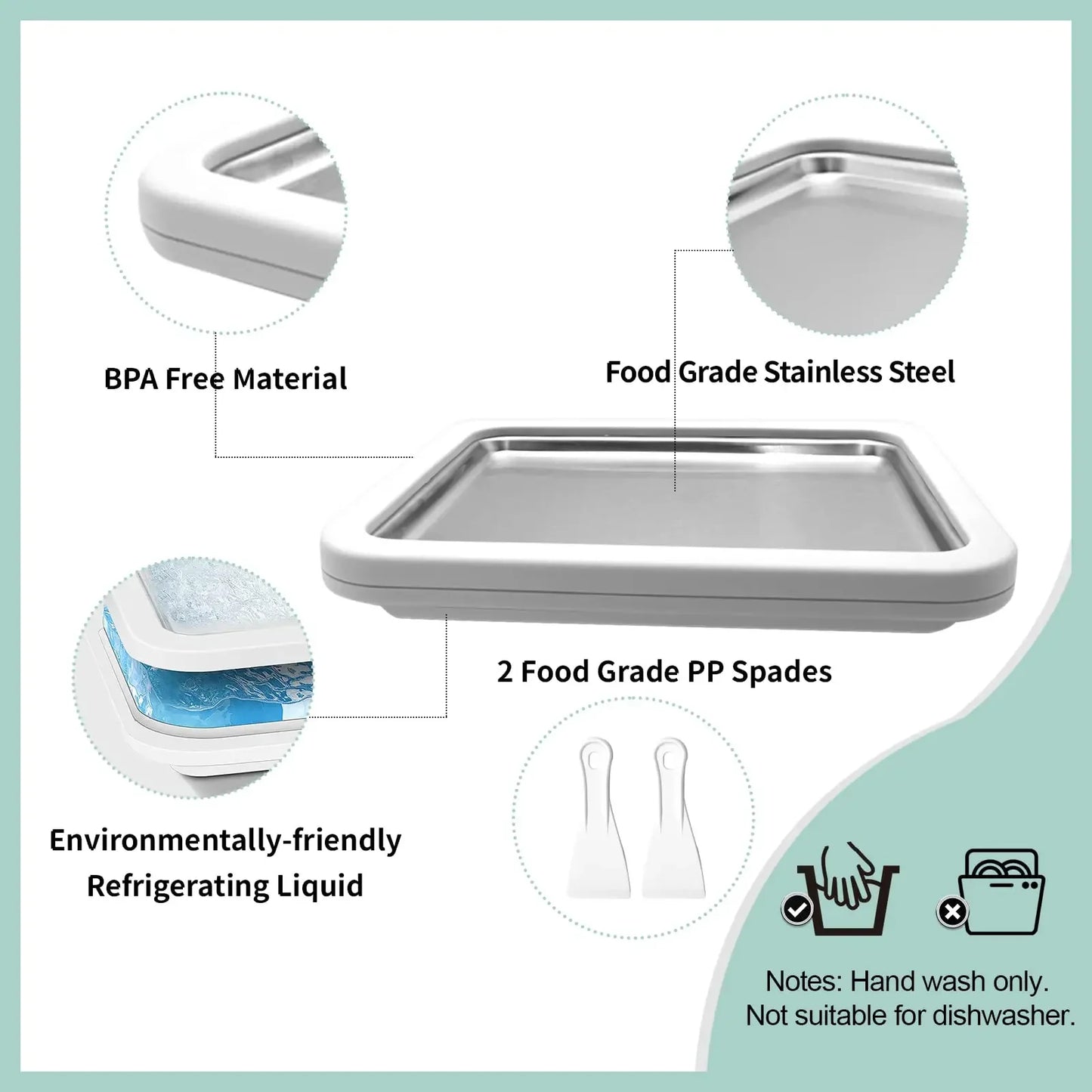 Ice Cream Maker Pan – Rolled Ice Cream & Frozen Yogurt Plate