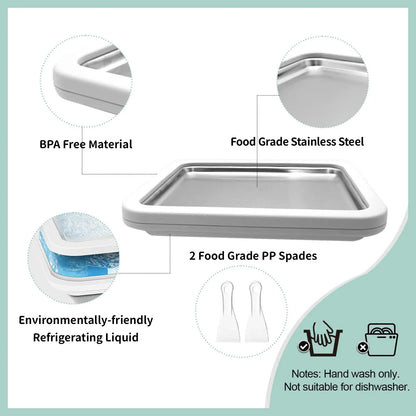 Ice Cream Maker Pan – Rolled Ice Cream & Frozen Yogurt Plate