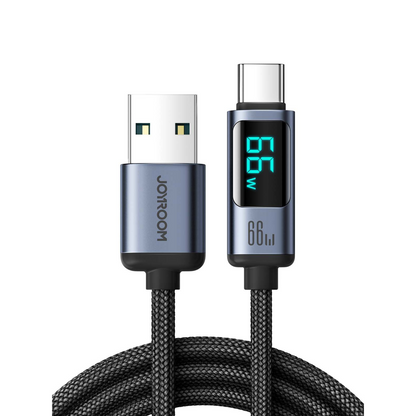Premium Braided USB-C Cable with LED Display