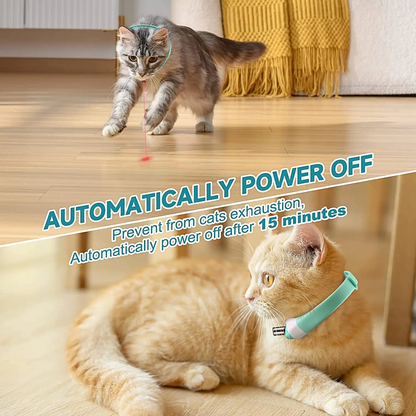 Hands-Free LASER Cat Toy Collar – Automatic Hunting Light