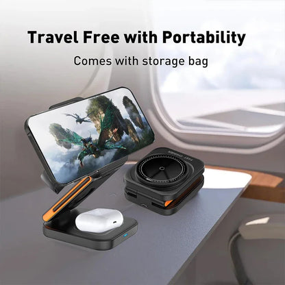 MagSafe-Compatible Foldable Charging Station (3-in-1)