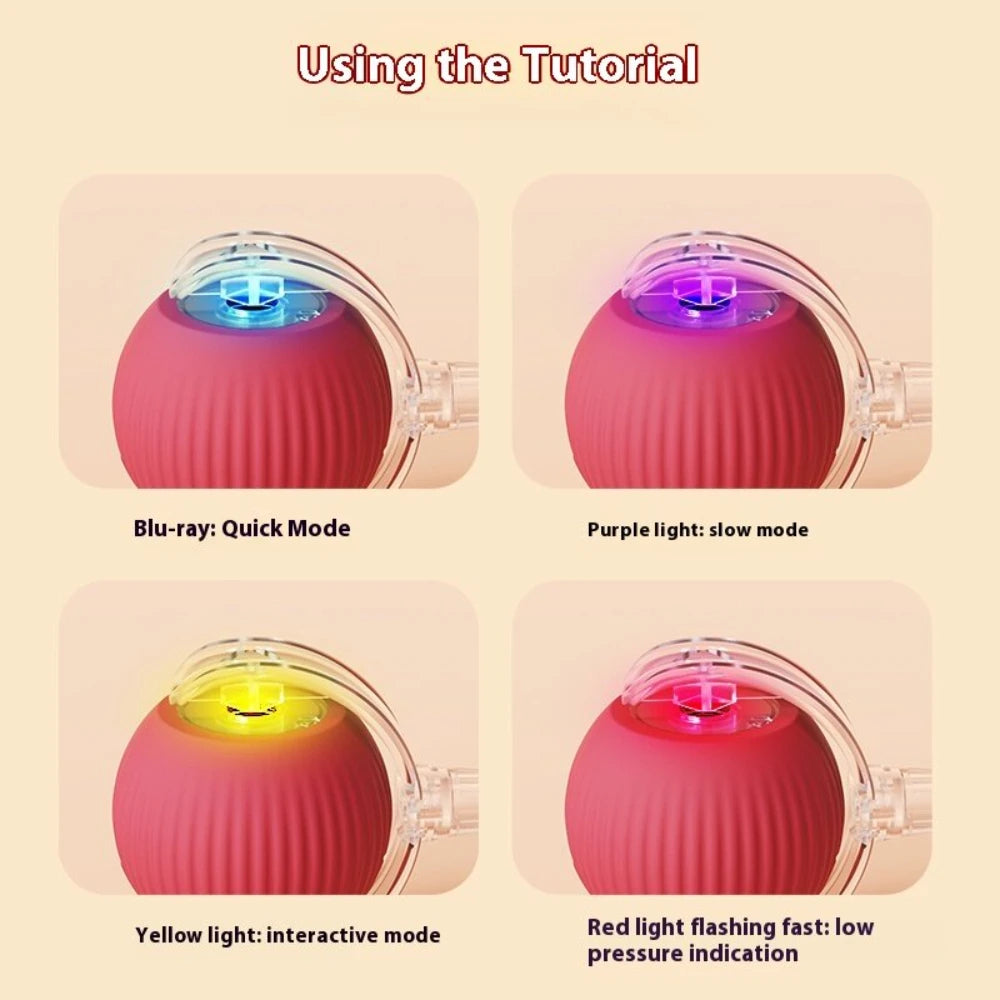 Automatic Rolling Ball with Tail Lamp – Smart Cat Toy