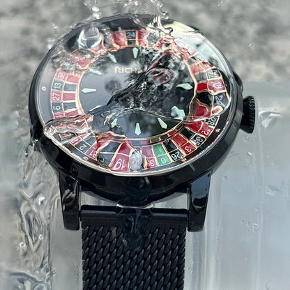 Las Vegas Roulette Mechanical Watch – NH35 Automatic Casino Dial Timepiece