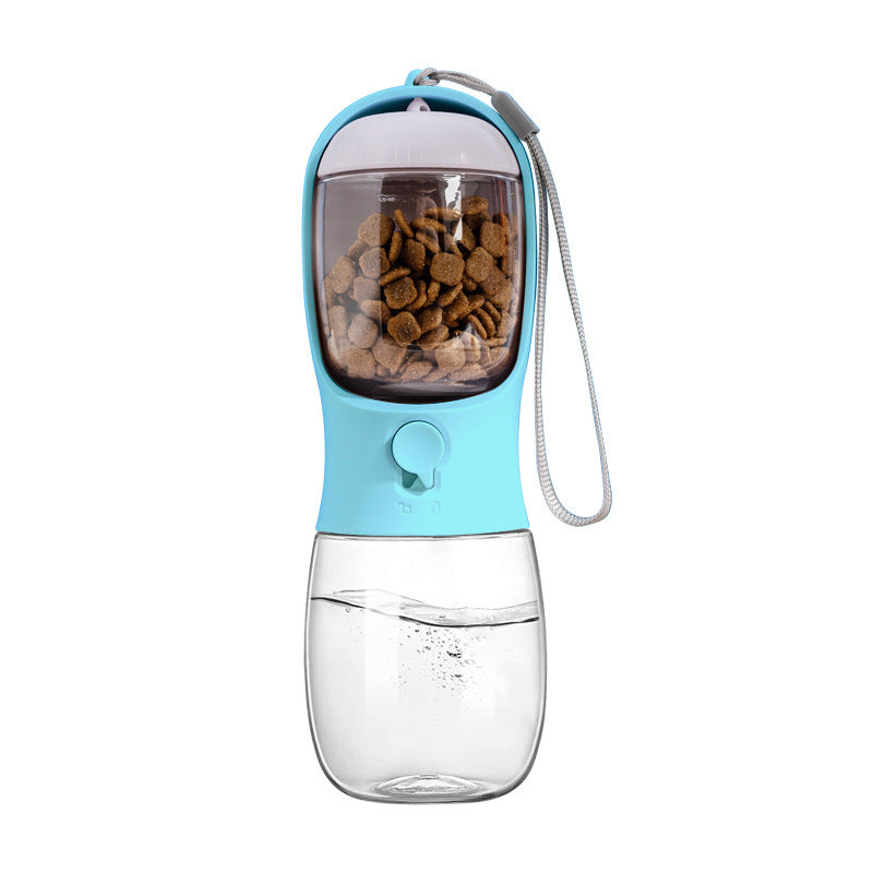 Portable Dog Water Bottle with Food Container – Travel Pet Feeder