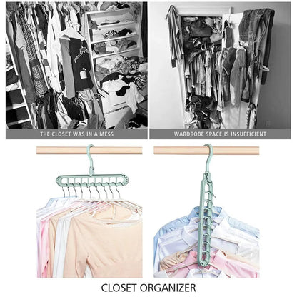 9-in-1 Smart Hanger – Space Saving Closet Organizer
