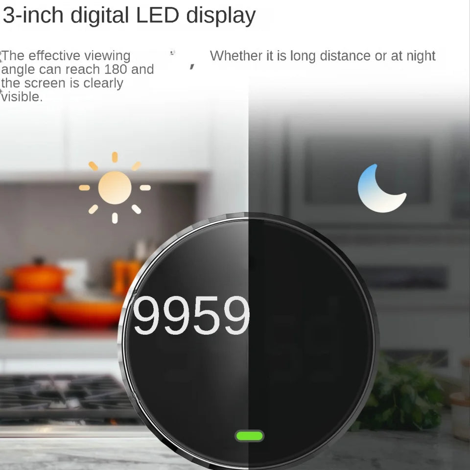 LED Digital Timer – Magnetic Countdown & Stopwatch with Alarm