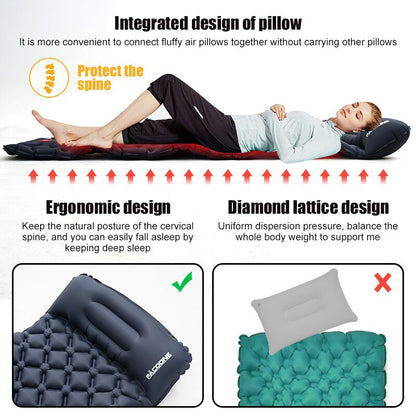 Camping Inflatable Mattress with Built-In Foot Pump