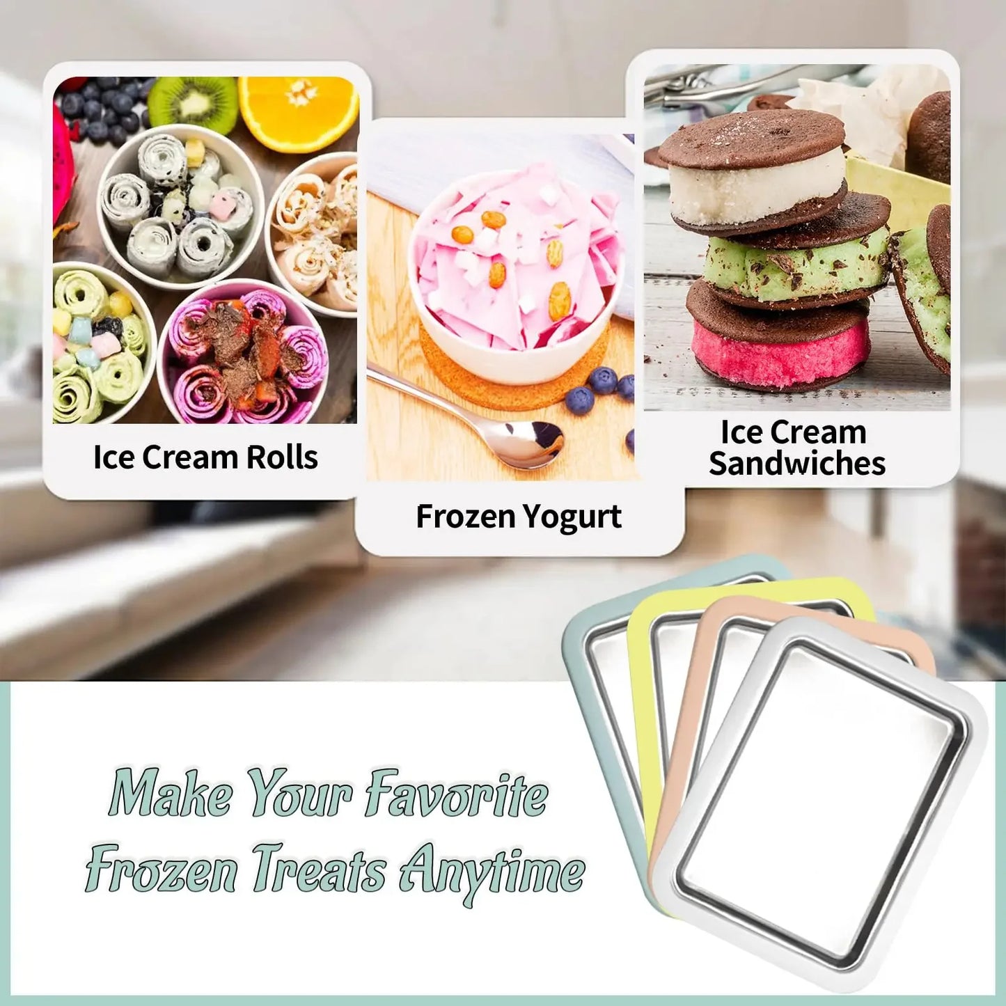 Ice Cream Maker Pan – Rolled Ice Cream & Frozen Yogurt Plate