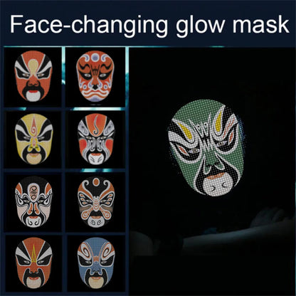 LED Face Transforming Mask – App Controlled Halloween Party Mask