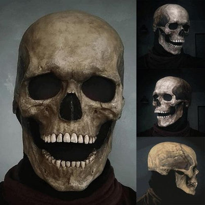 Movable Jaw Skull Mask – Realistic Latex Halloween Costume