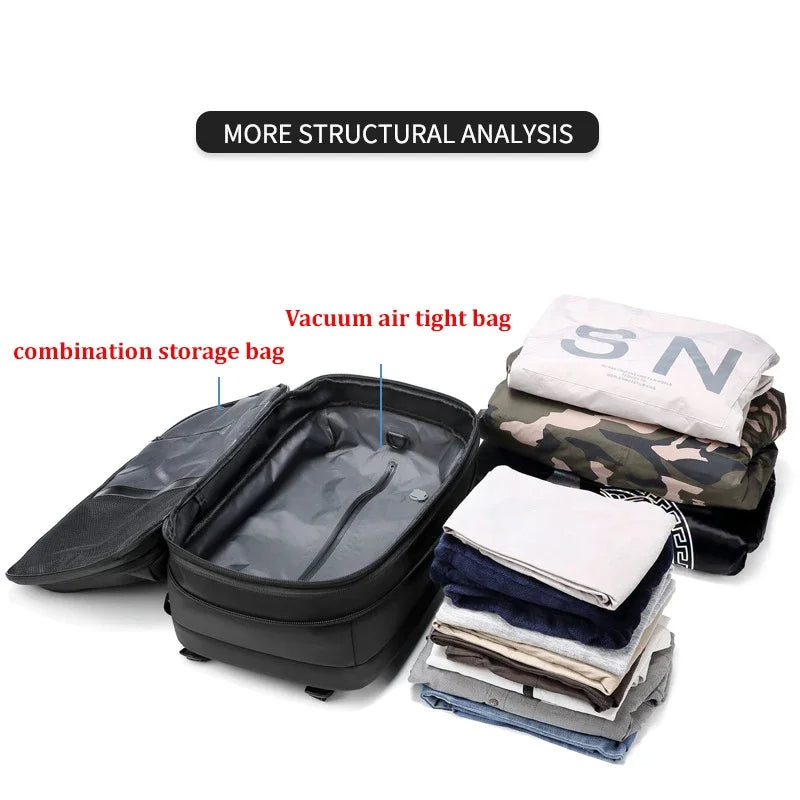 Vacuum Compression Travel Backpack – 60L Expandable Carry-On
