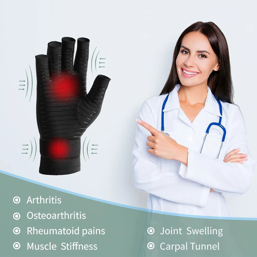 Copper Arthritis Compression Gloves – Pain Relief for Hands & Carpal Tunnel