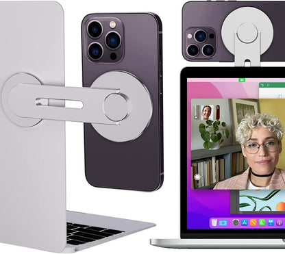 Magnetic Laptop Phone Mount – Clip-On for Dual-Screen Use