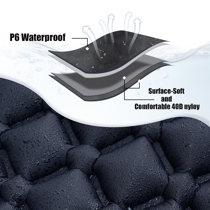 Camping Inflatable Mattress with Built-In Foot Pump