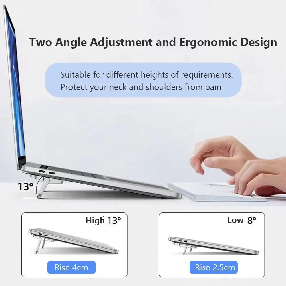 Foldable Laptop Stand – Ultra-Slim Zinc Alloy Portable Stand