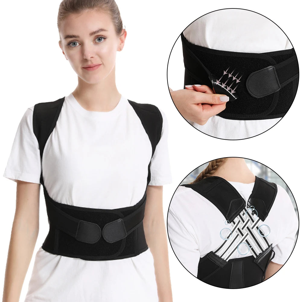 Adjustable Posture Corrector for Back, Neck & Shoulder Support