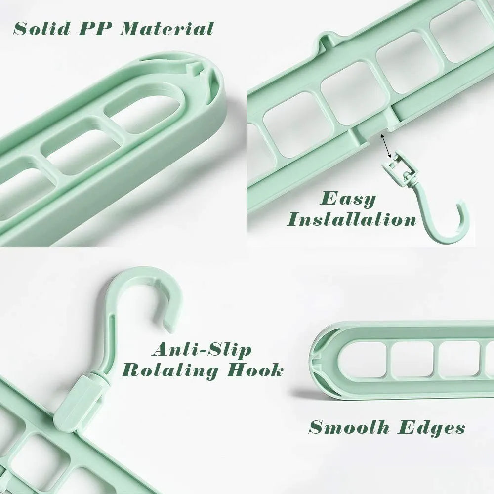 9-in-1 Smart Hanger – Space Saving Closet Organizer