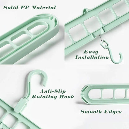 9-in-1 Smart Hanger – Space Saving Closet Organizer