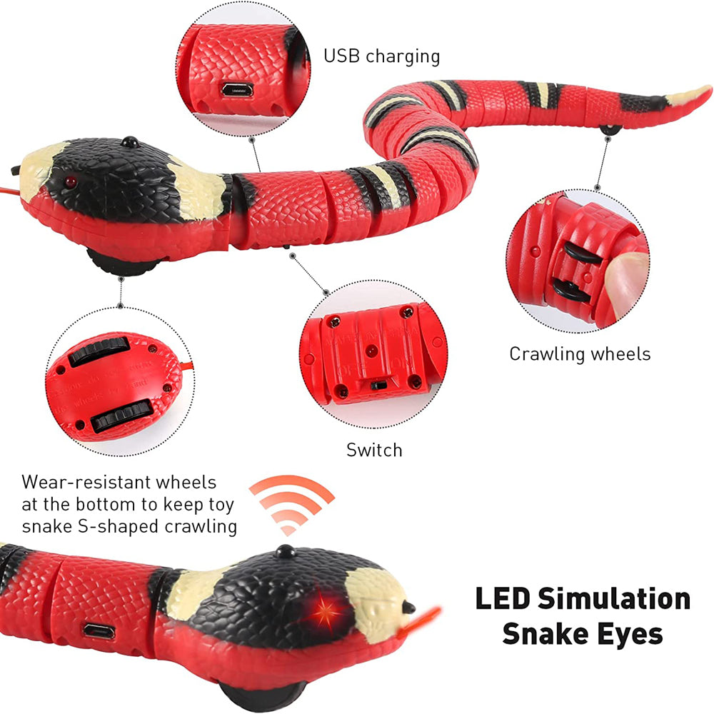 Interactive Snake Cat Toy – Realistic Smart Sensing Pet Toy