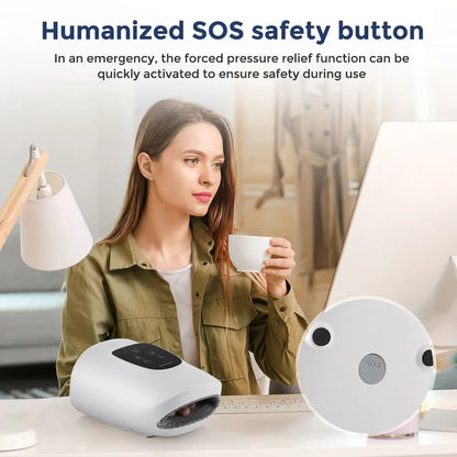 Wireless Electric Hand Massager with Heat & Compression