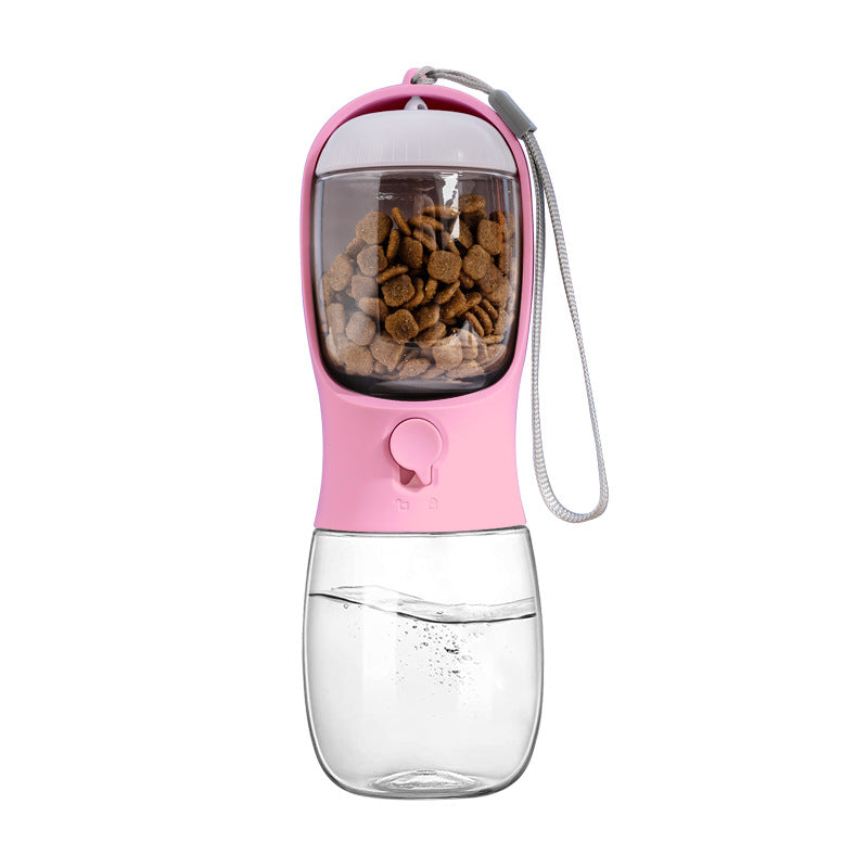 Portable Dog Water Bottle with Food Container – Travel Pet Feeder