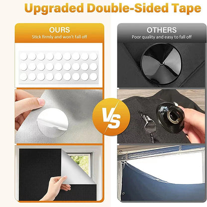 Self-Adhesive Pleated Blinds – Blackout Window Shades, No-Drill Installation