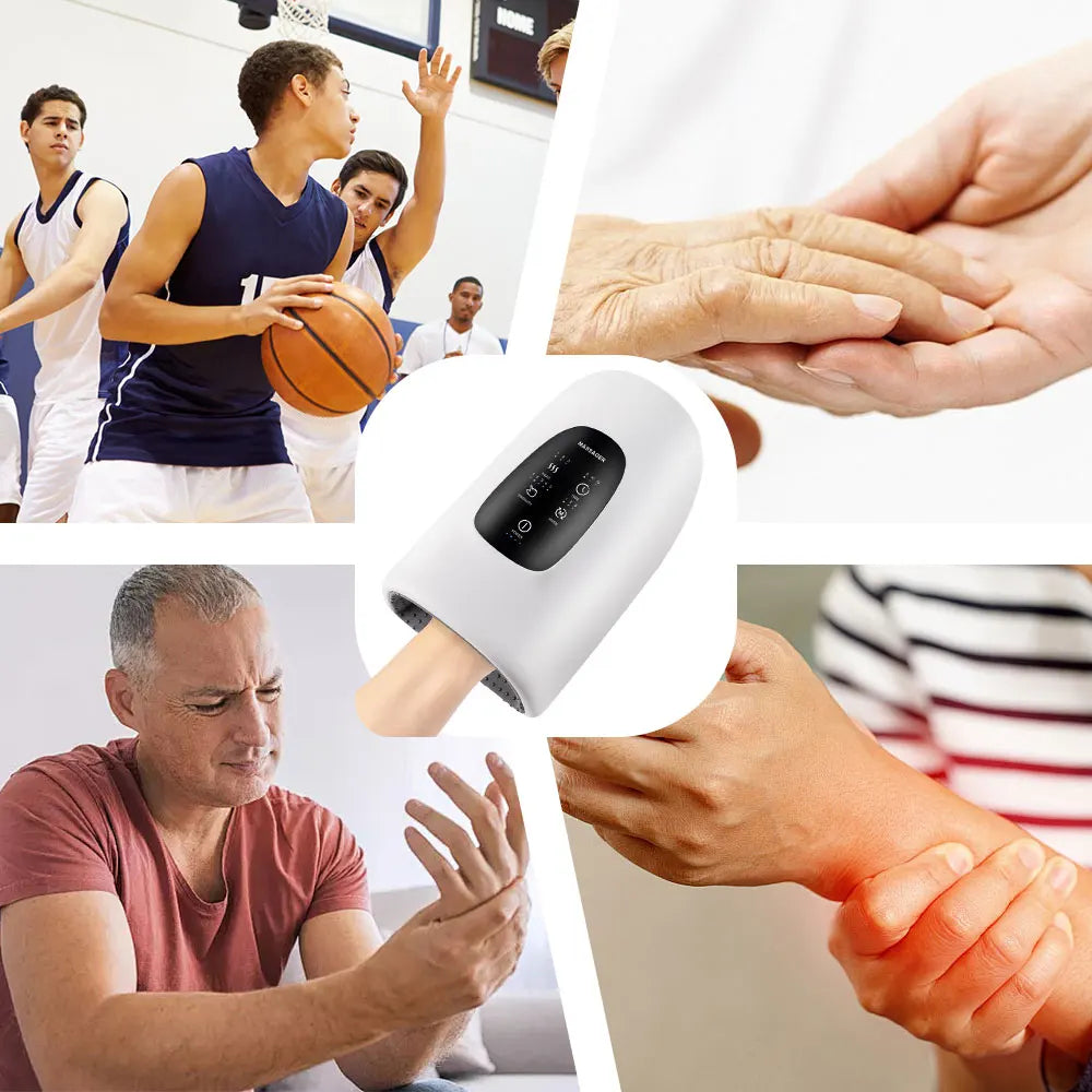 Wireless Electric Hand Massager with Heat & Compression