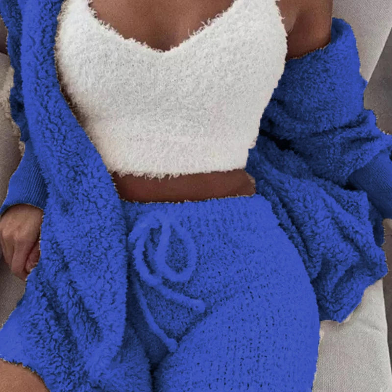 Women’s Knit Pajama Set – 3-Piece Cozy Lounge Outfit