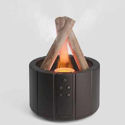 Bonfire Shaped Diffuser – LED Flame Essential Oil Humidifier