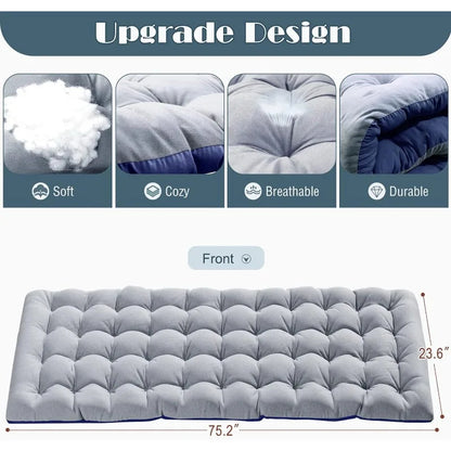 3-in-1 Folding Camping Bed with Adjustable Backrest