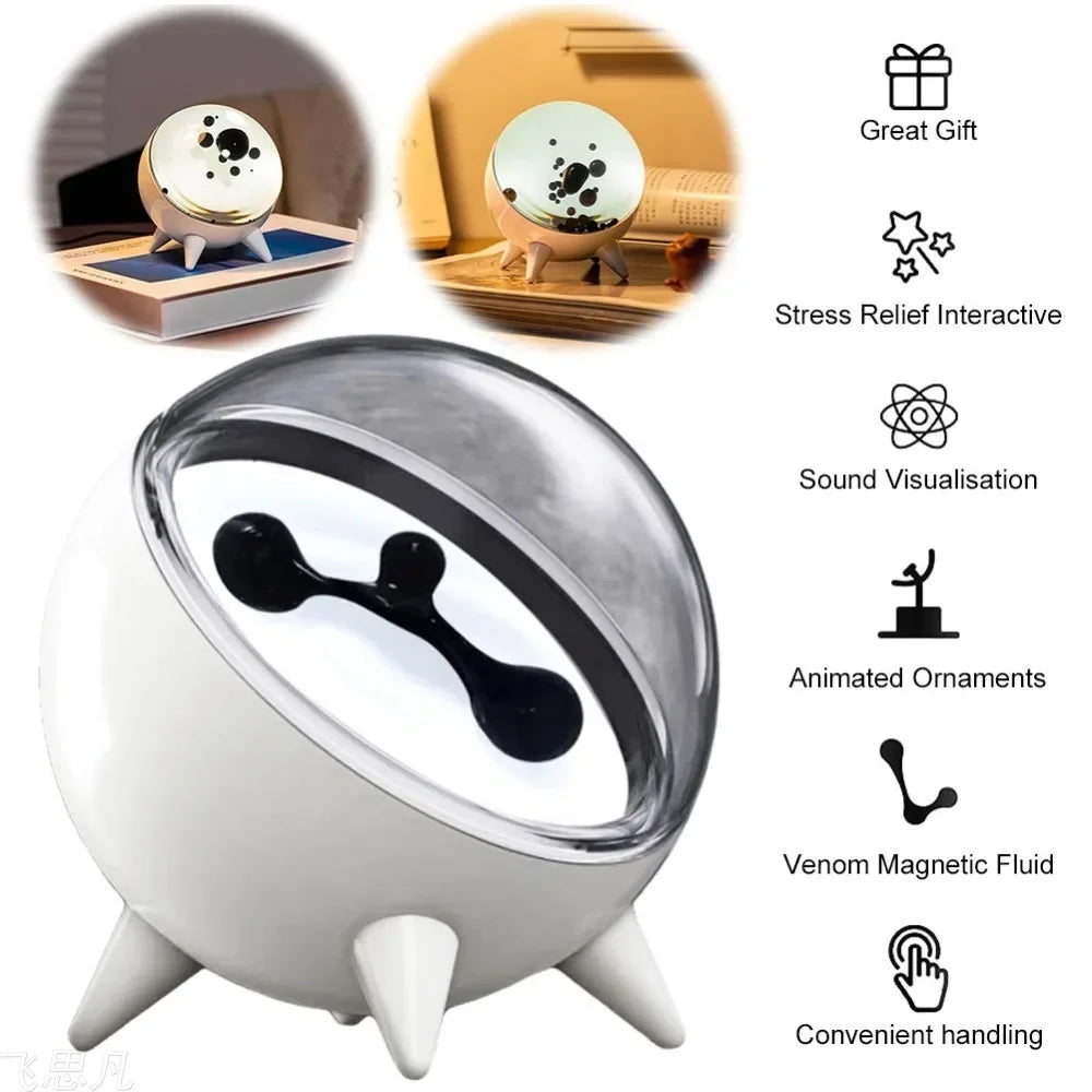 Ferrofluid Music Rhythm Speaker Lamp – Sound Visualizer with AUX & Mic