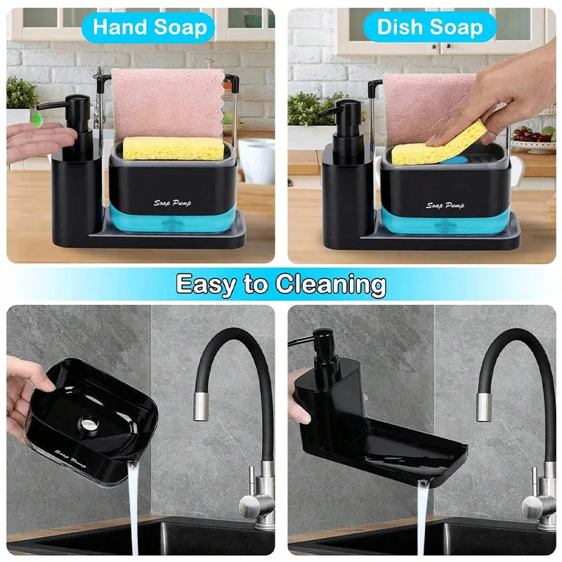5-in-1 Hand and Dish Soap Dispenser Set – Kitchen Organizer