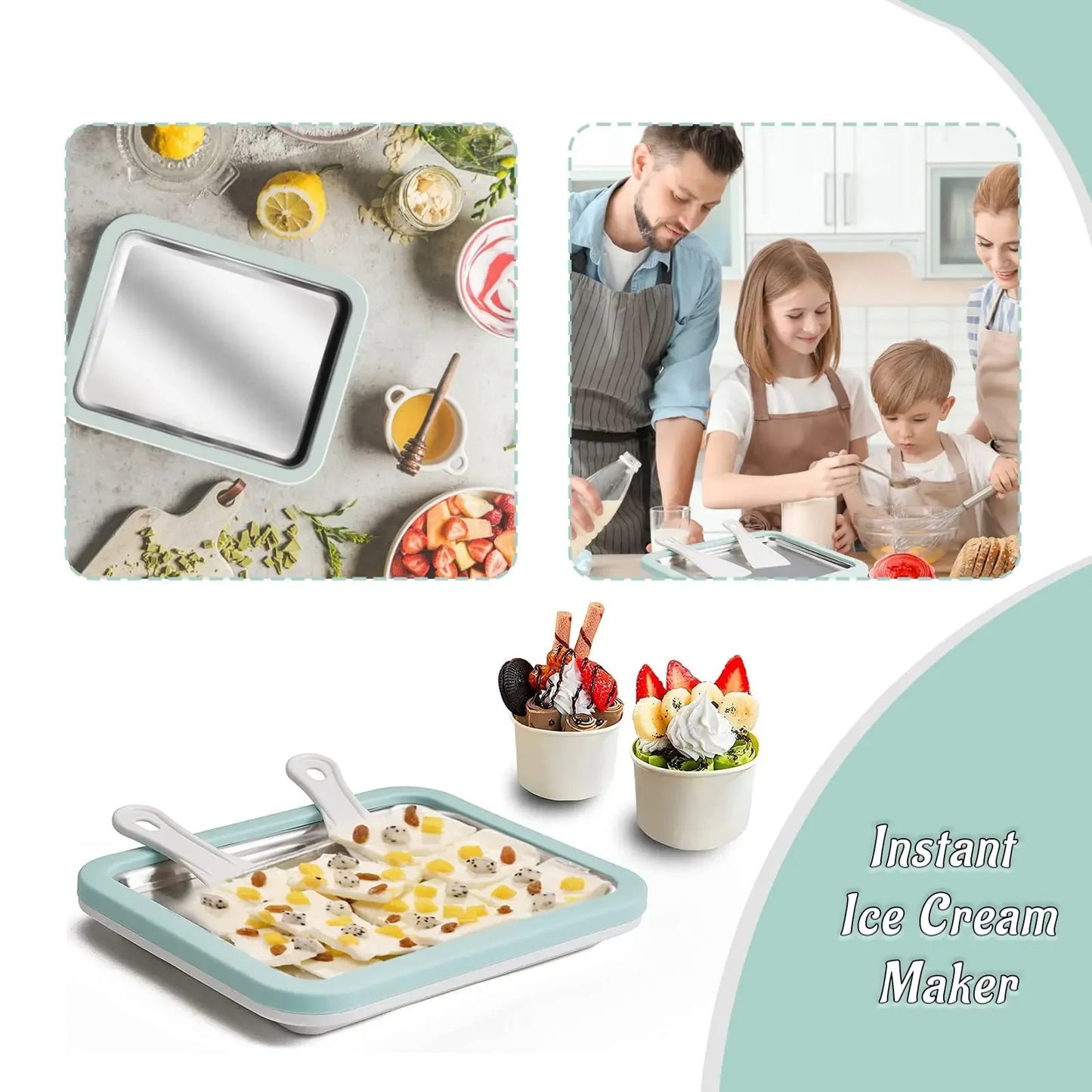 Ice Cream Maker Pan – Rolled Ice Cream & Frozen Yogurt Plate