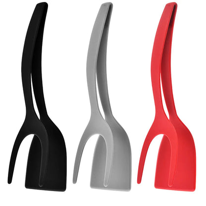 2-in-1 Spatula & Tongs – Multi-Purpose Kitchen Utensil