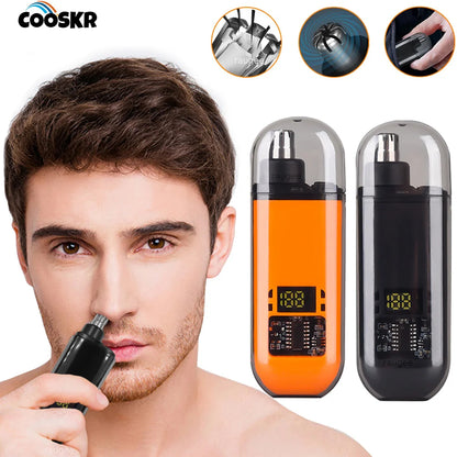 Mini Electric Nose & Ear Hair Trimmer – USB Rechargeable