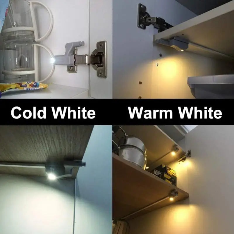 LED Hinge Cabinet Lights – Automatic Motion Wardrobe Lighting (10 Pack)